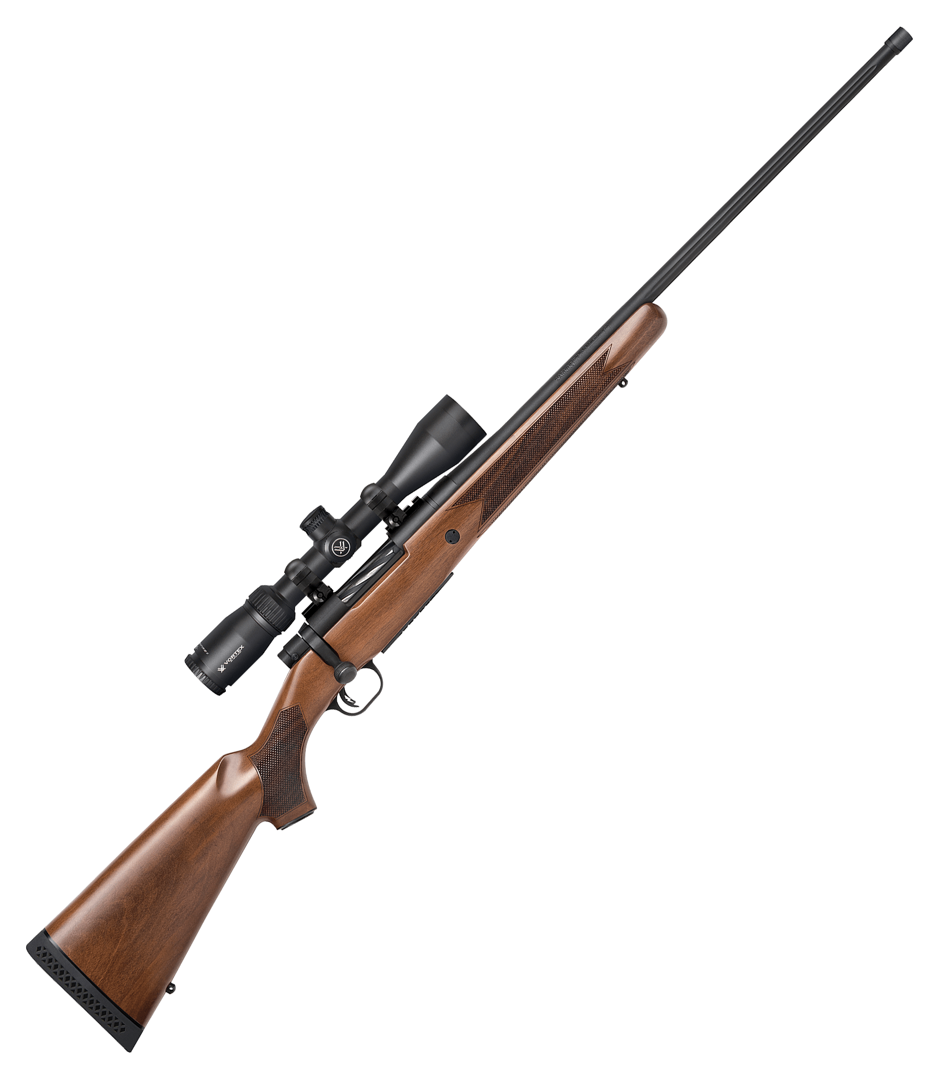 Mossberg Patriot Walnut Threaded-Barrel Bolt-Action Rifle with Vortex ...